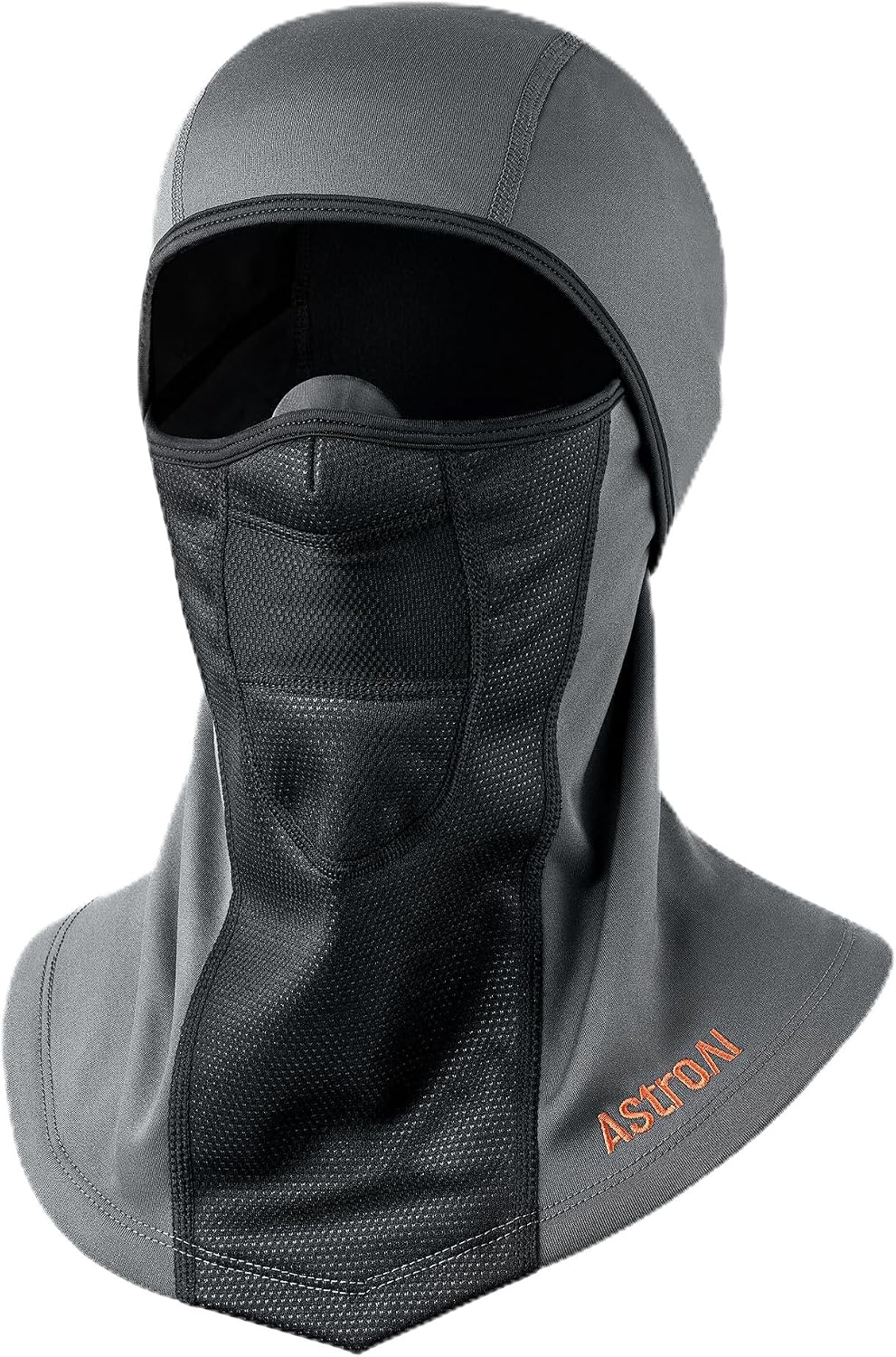 astroai-windproof-thermal-fleece-ski-mask-balaclava-gray-winter-face-cover-01 Gray AstroAI Windproof Ski Mask Balaclava, designed for winter sports and cold weather protection.