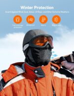 Gray AstroAI Windproof Ski Mask Balaclava, designed for winter sports and cold weather protection.