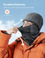 Gray AstroAI Windproof Ski Mask Balaclava, designed for winter sports and cold weather protection.