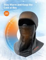 Gray AstroAI Windproof Ski Mask Balaclava, designed for winter sports and cold weather protection.