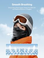 Gray AstroAI Windproof Ski Mask Balaclava, designed for winter sports and cold weather protection.