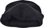 Black Etsfmoa unisex beanie with an integrated LED light, shown on a person outdoors at night.