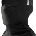 A black ROXUN balaclava face mask, made of ice silk cooling fabric and mesh, designed for sun protection.