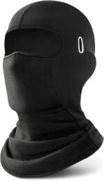 A black ROXUN balaclava face mask, made of ice silk cooling fabric and mesh, designed for sun protection.