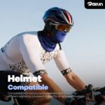 A black ROXUN balaclava face mask, made of ice silk cooling fabric and mesh, designed for sun protection.