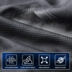 Three Sclzoed balaclava ski masks in black, dark grey, and grey, displayed folded.