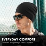 Three black WTACTFUL skull caps, lightweight and breathable, designed for use under helmets or during workouts.