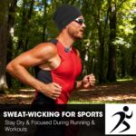 Three black WTACTFUL skull caps, lightweight and breathable, designed for use under helmets or during workouts.